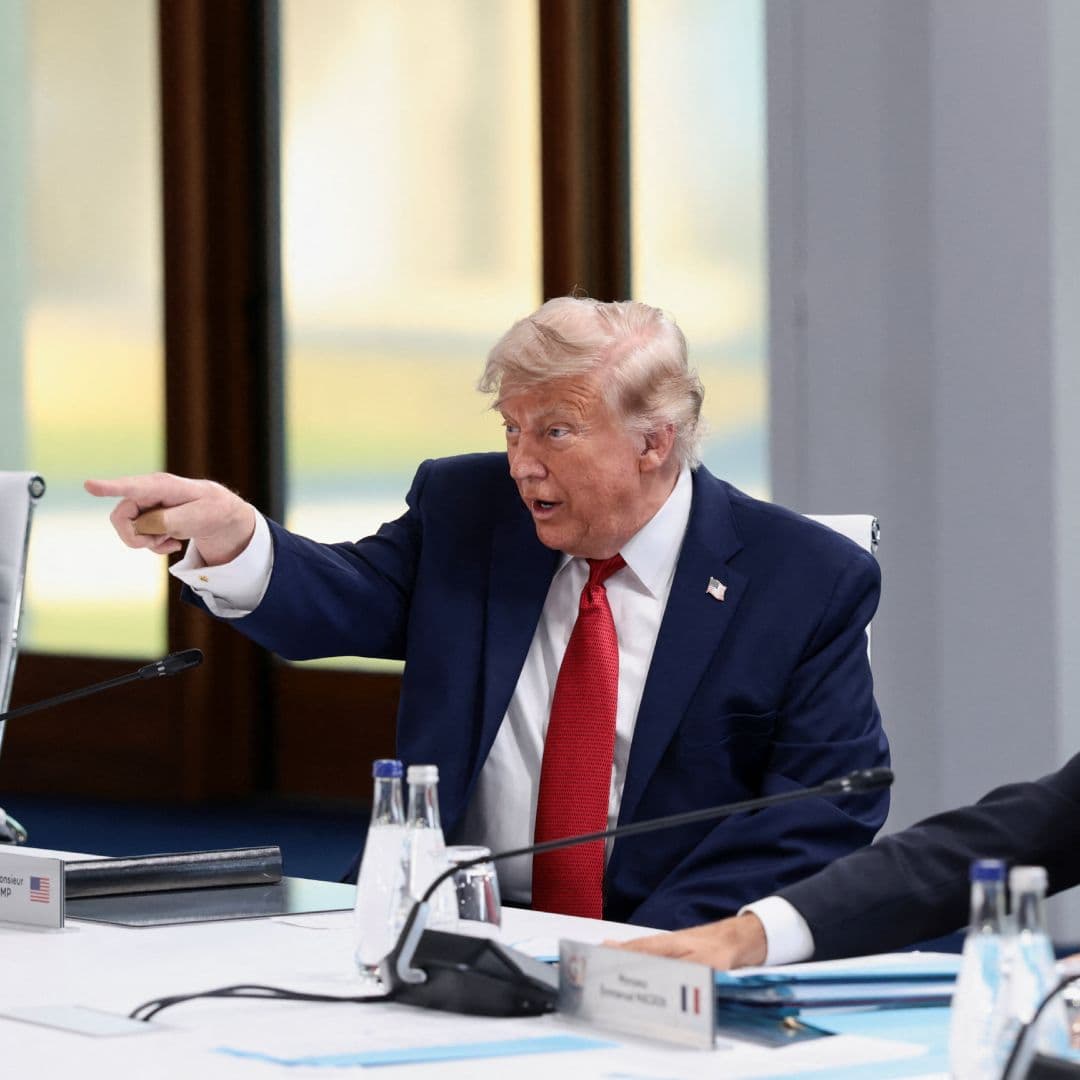Donald Trump, en la cumbre del G7 en Evian, Francia