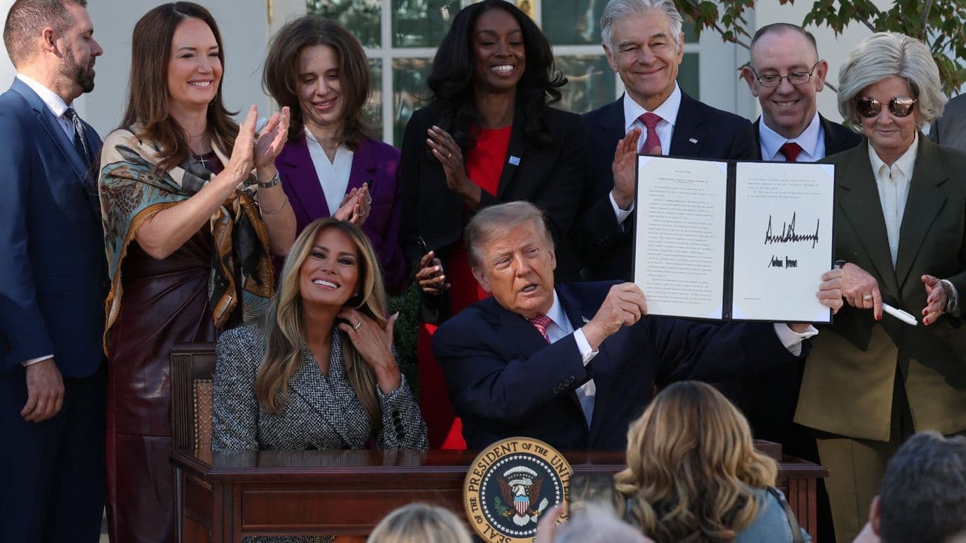 Donald Trump y su esposa Melania