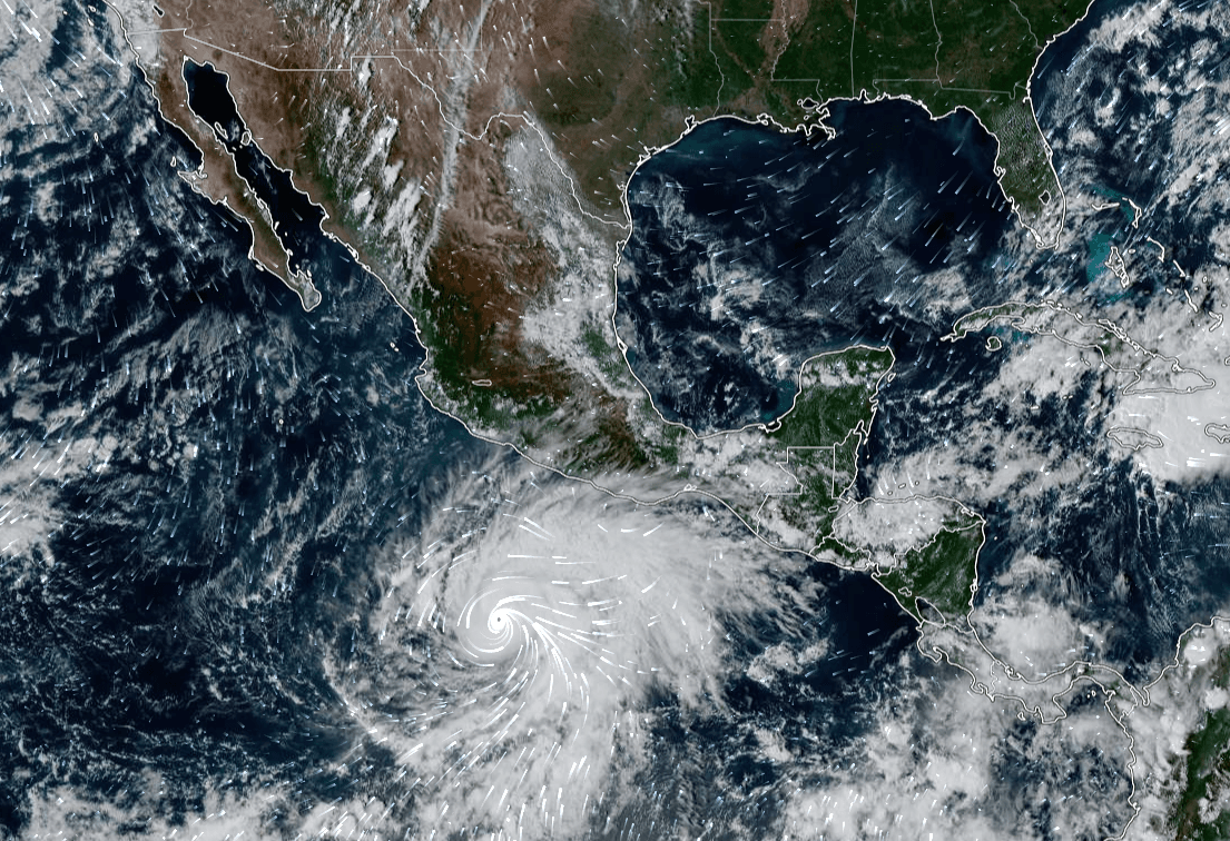 El huracán Vance. Foto: Zoom Earth