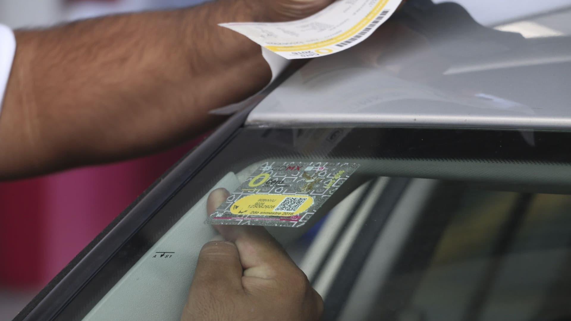 Holograma de verificación de la Ciudad de México.