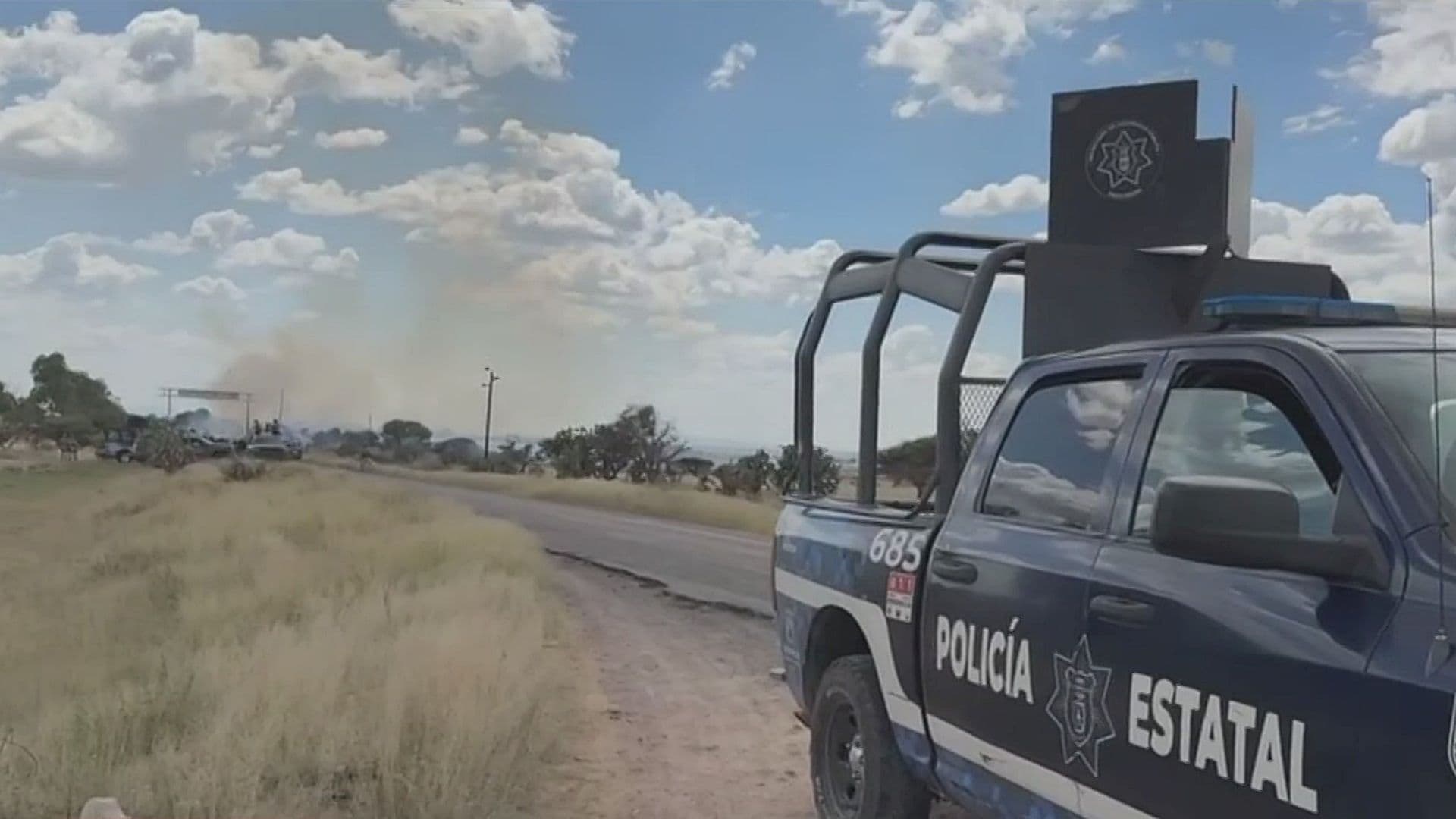 Ataque a la policía estatal de Zacatecas. Foto: Captura de pantalla