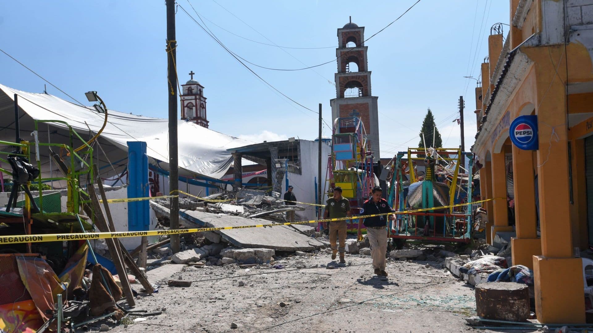 Recorridos en la zona donde se registró la fuerte explosión que sacudió Santa María Canchesdá