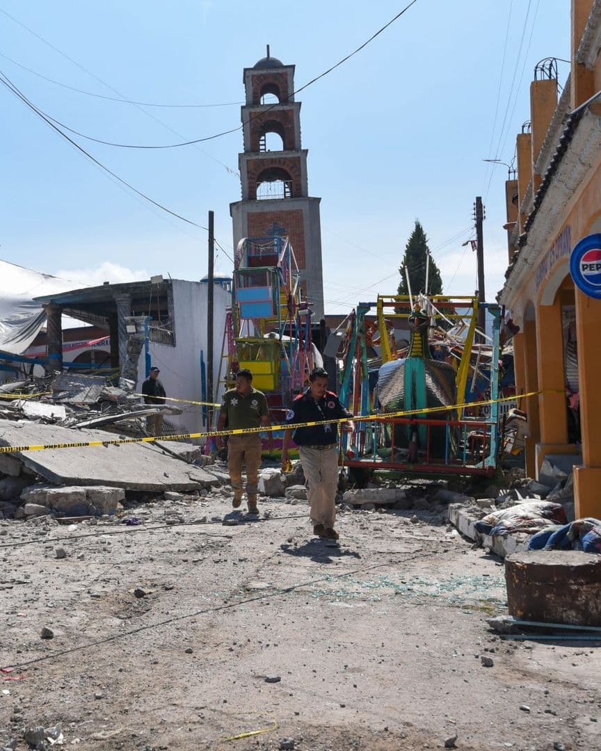 Recorridos en la zona donde se registró la fuerte explosión que sacudió Santa María Canchesdá