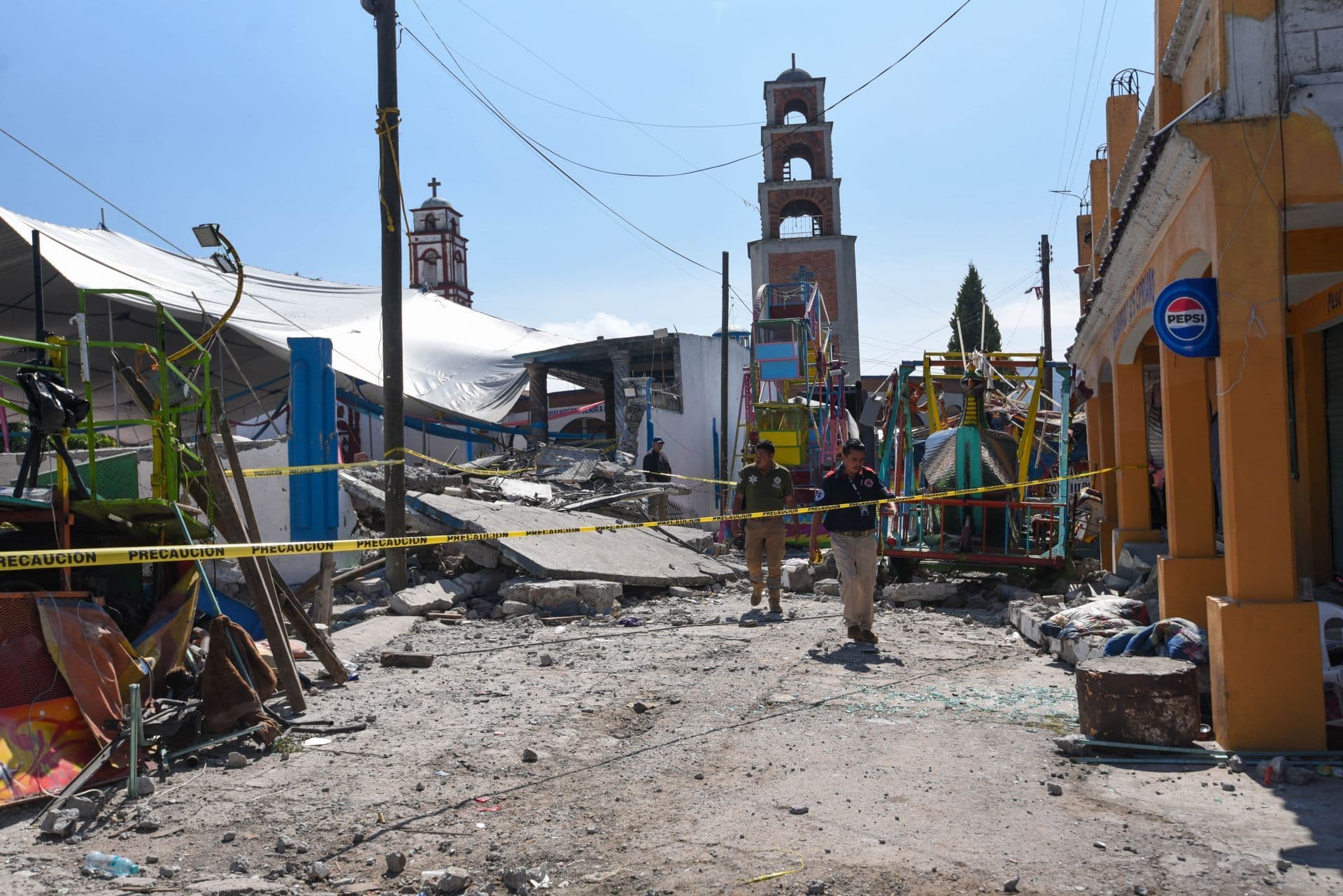 Recorridos en la zona donde se registró la fuerte explosión que sacudió Santa María Canchesdá