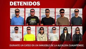 Foto: 11 Extranjeros Detenidos por Narcomenudeo y Trata de Personas en CDMX