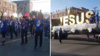 Integrantes de Iglesias Realizan Marcha Por Las Calles de Tijuana