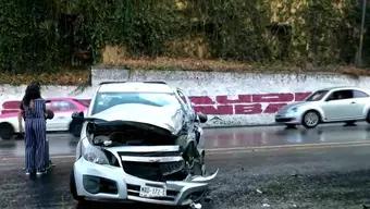 Foto: Aparatoso Accidente en la Carretera México-Cuernavaca