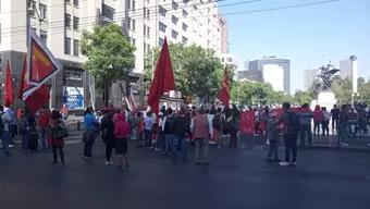Foto: Manifestantes Bloquean Eje Central a su Cruce con Avenida Juárez, CDMX