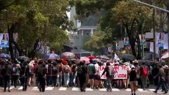 Foto: Estudiantes de la UNAM Marchan Hacia Rectoría por Insurgentes 