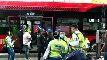 Foto: Freno Brusco de Metrobús Deja 4 Heridos en la CDMX