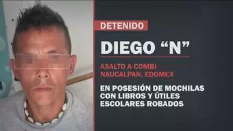 FOTO: Detenido Asaltante de Combi en Naucalpan