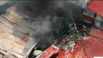 Foto: Dron Incendio de una Bodega Hoy en Centro Histórico de CDMX