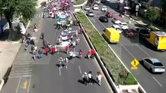 Foto: Así se Ve Desde el Aire la Manifestación de Integrantes de la CNTE al Zócalo