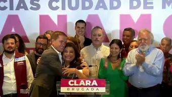 Foto: Clara Brugada Felicita a Virtuales Alcaldes de Morena en CDMX