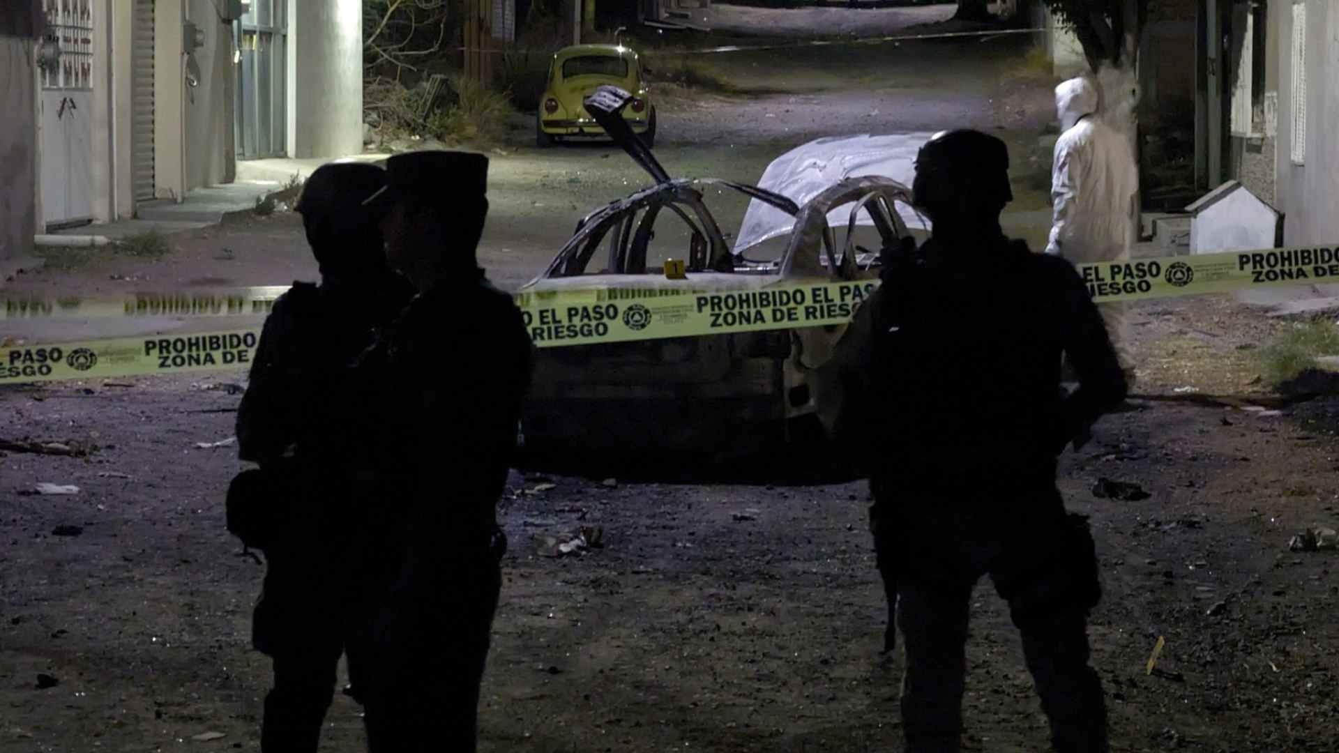 Ataque con coche bomba en Calaya, Guanajuato