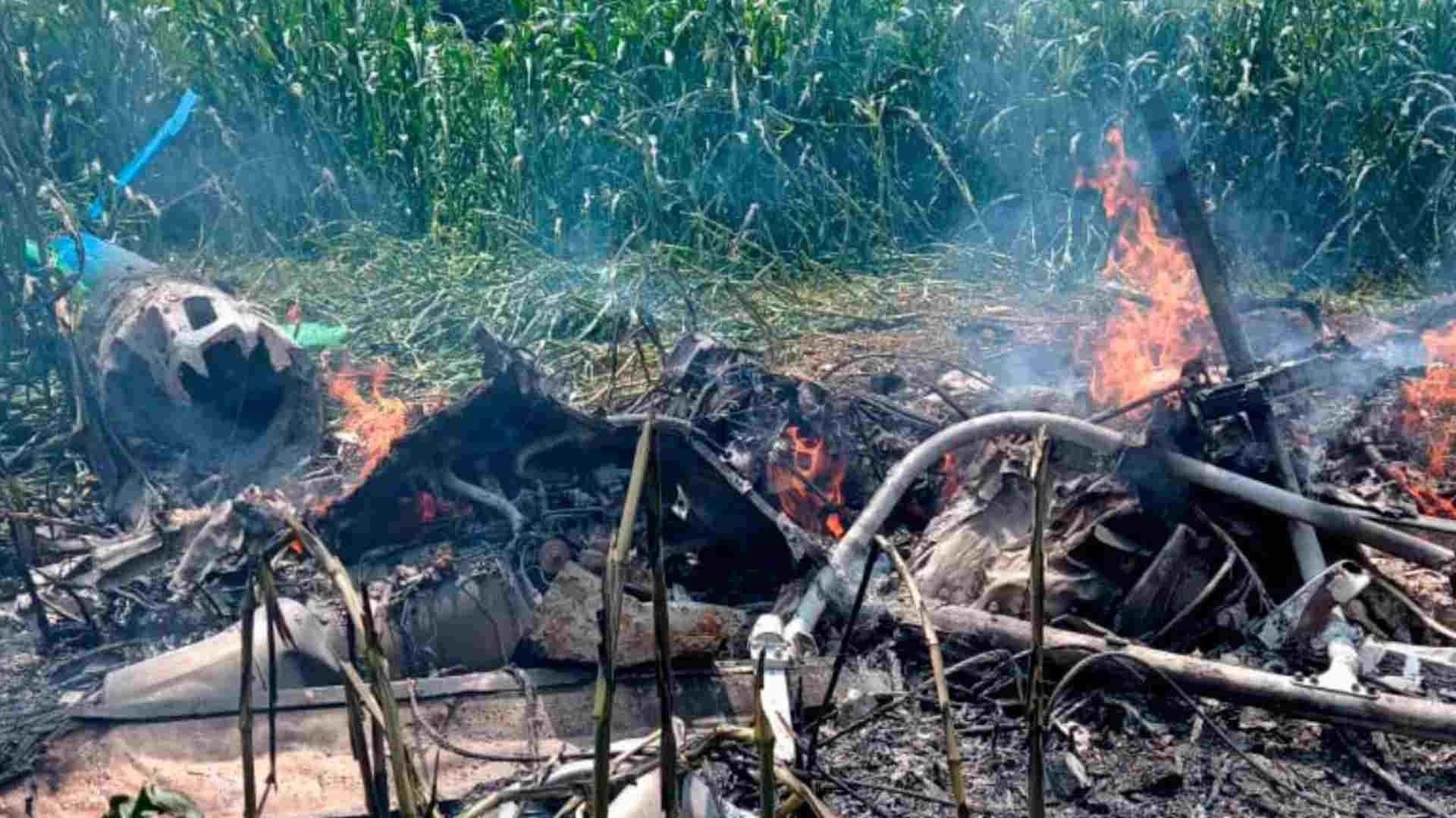 Se Desploma Helicóptero en Tuxpan, Jalisco; Hay 3 Muertos