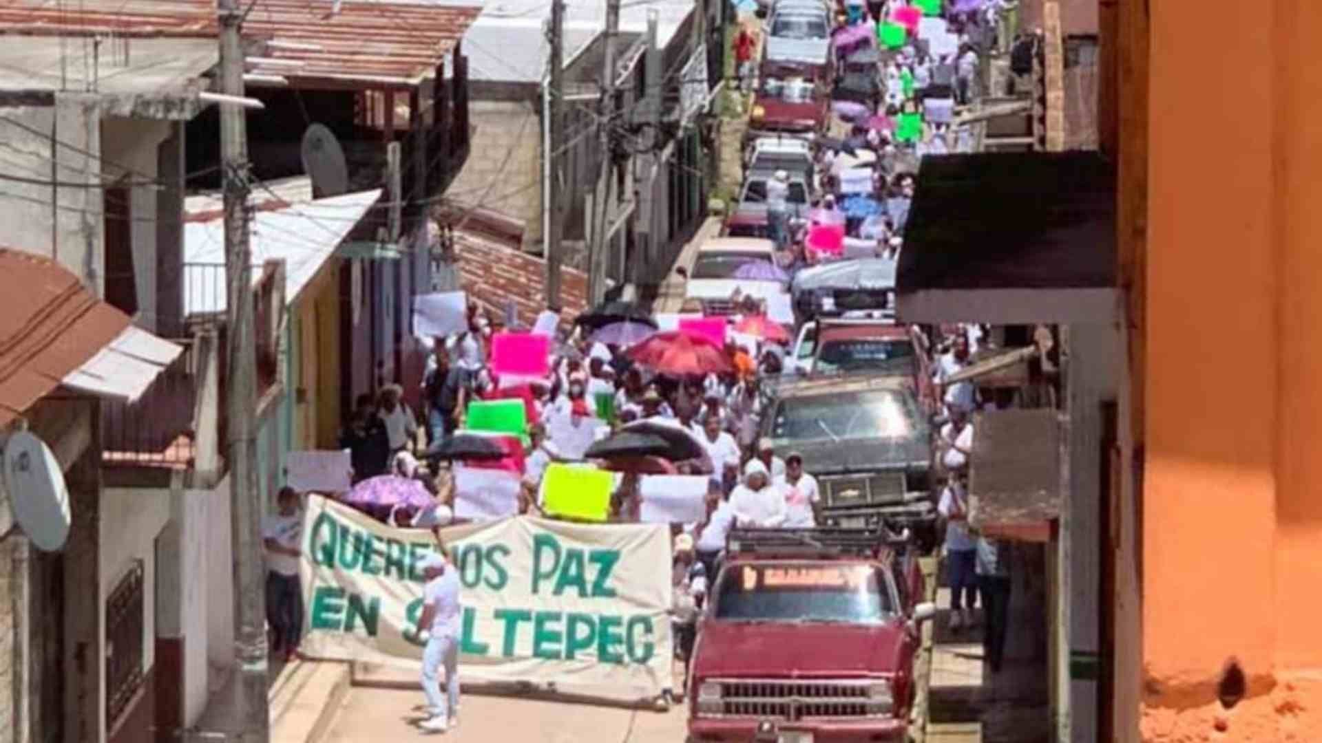 Pobladores de Siltepec se organizaron y convocaron a la marcha a través de redes sociales