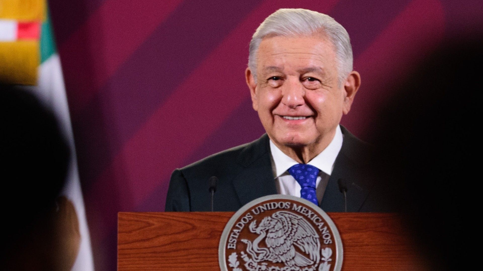 Andrés Manuel López Obrador en su conferencia de prensa en Palacio Nacional