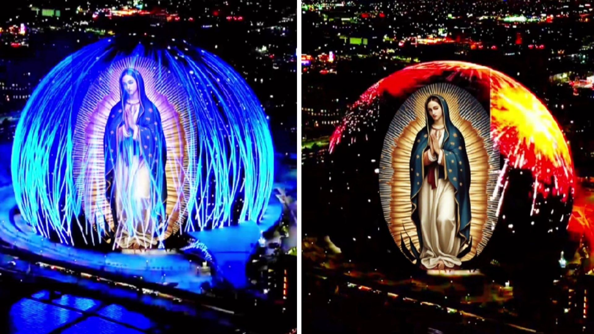 ¿Proyección de la Virgen de Guadalupe en The Sphere de Las Vegas es Real o Filtro?