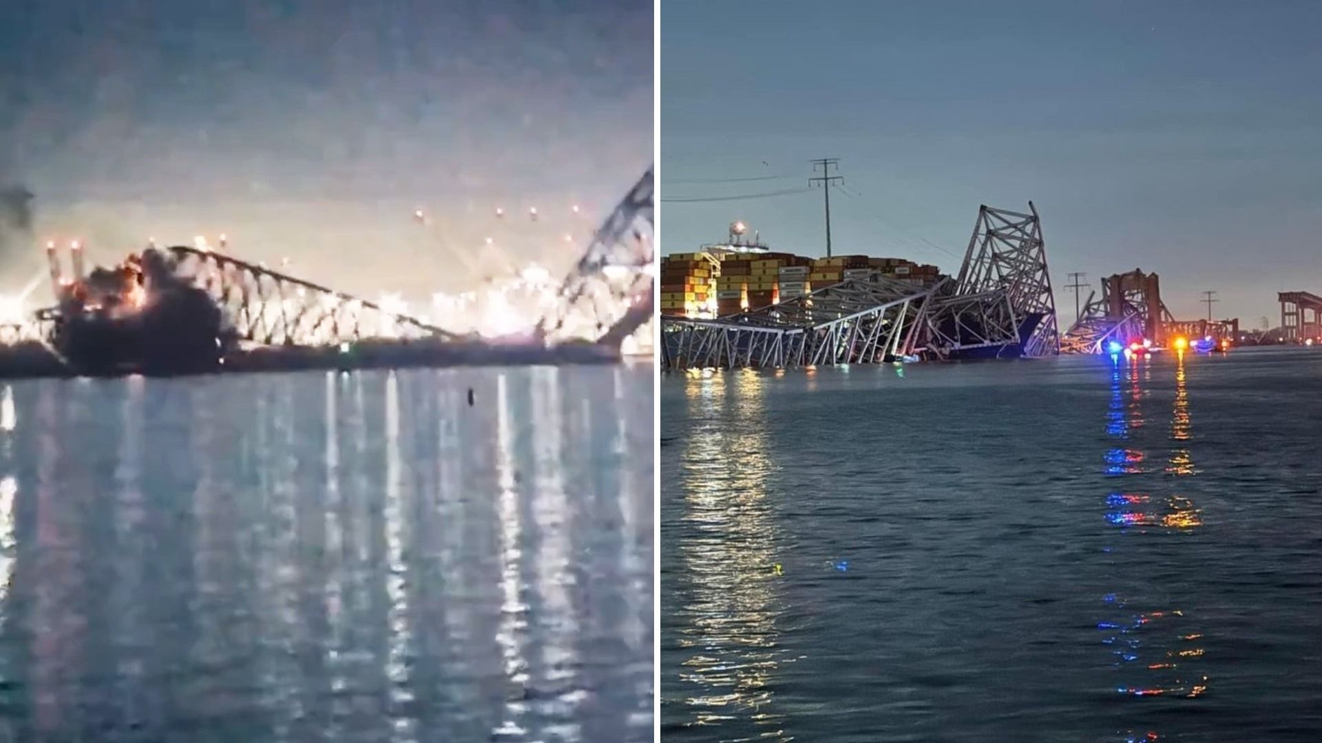 Puente Francis Scott Key Se Desploma en Baltimore tras Choque de Carguero