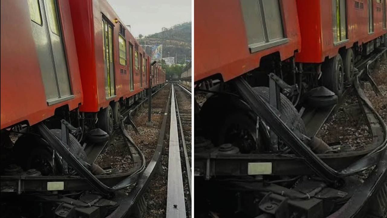 Un vagón se desacopló de las vías secundarias de un taller del Metro en la Línea 3 