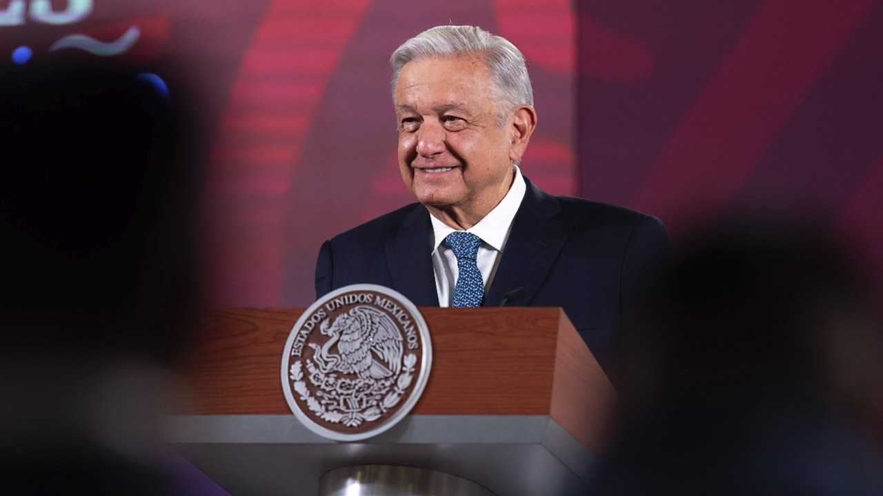 López Obrador en Palacio Nacional el 16 de agosto de 2023