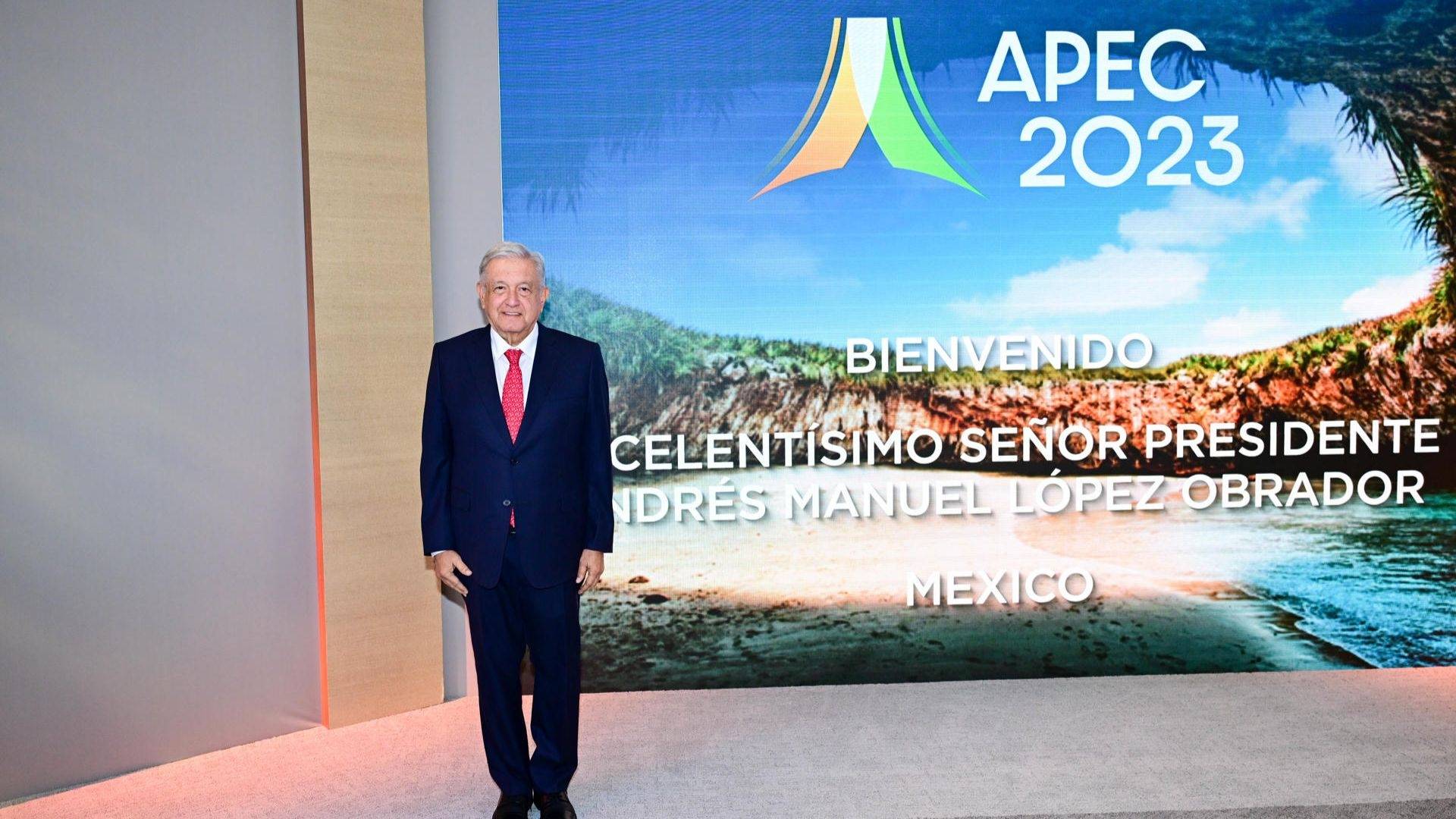 El presidente López Obrador asistió al Foro de Cooperación Económica Asia-Pacífico en San Francisco. Foto: EFE