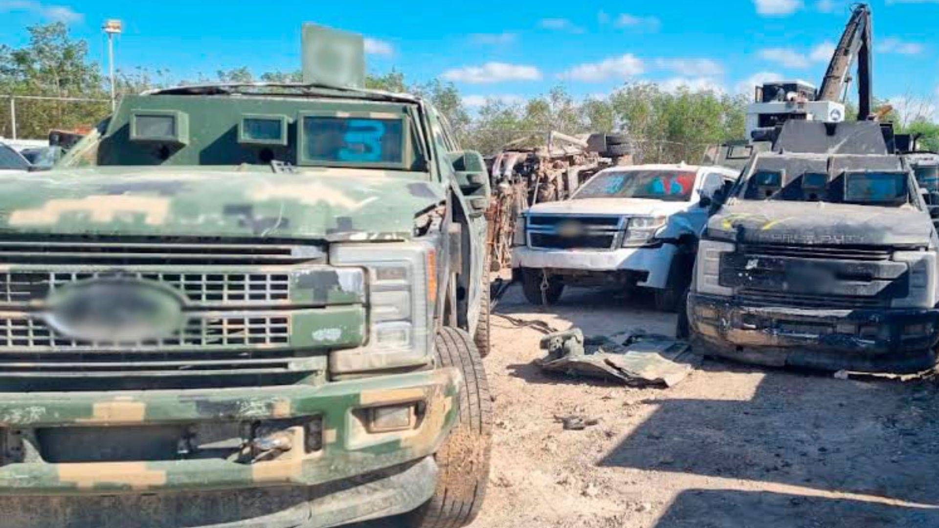 FGR Destruye 20 'Monstruos' del Narco en Tamaulipas