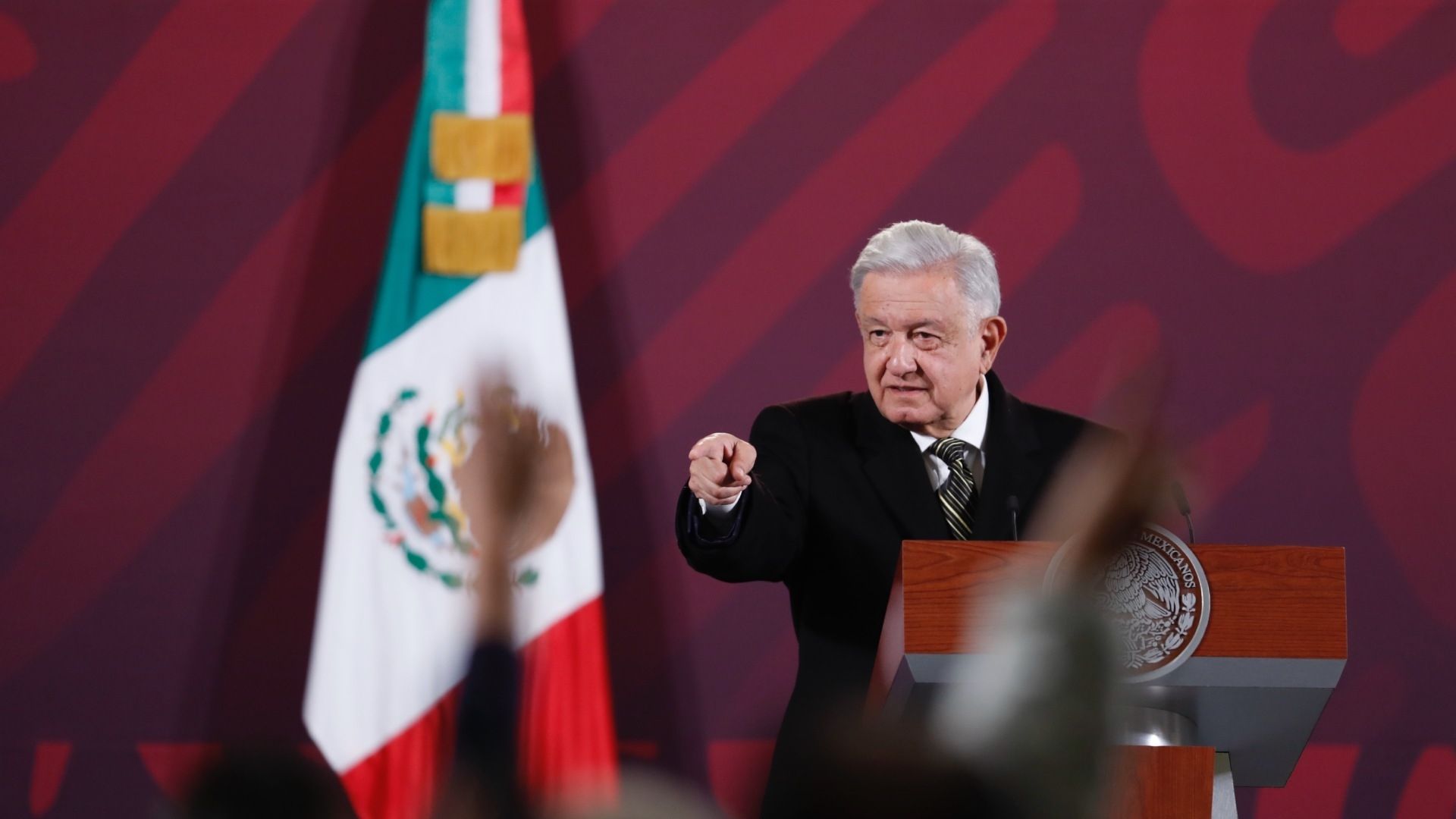 El presidente López Obrador en conferencia mañanera 