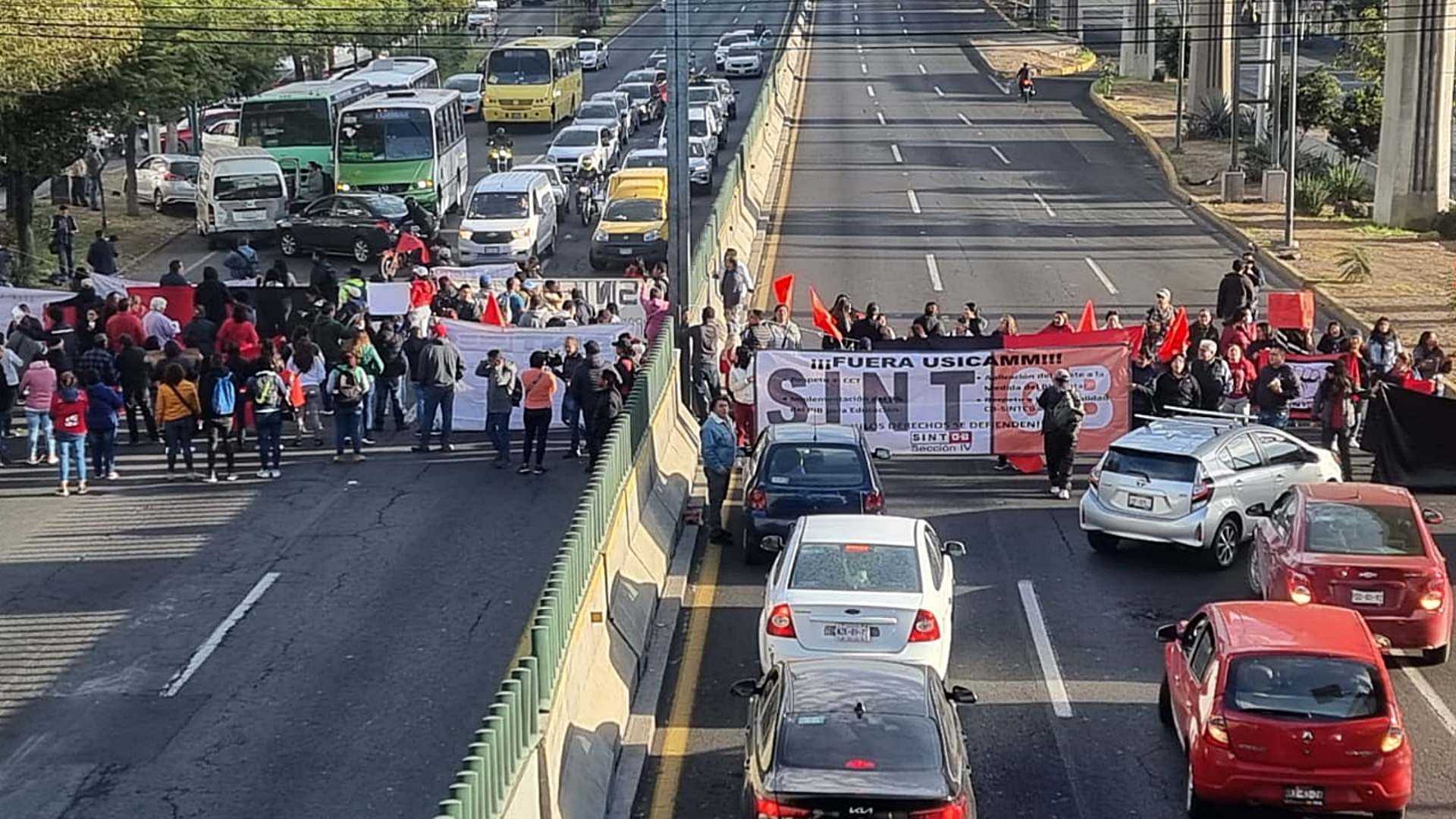 Protesta de Sindicato de Bachilleres Provoca Caos Vial en Edomex y CDMX