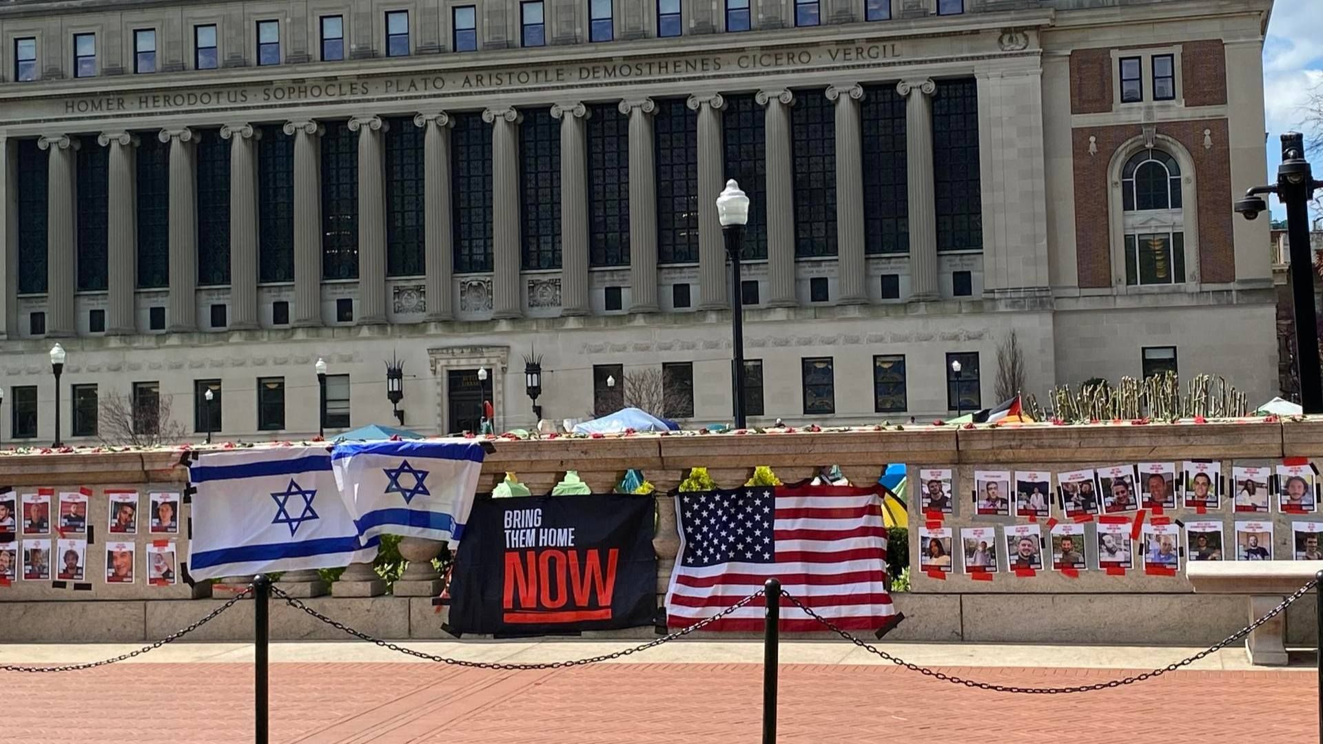 Protesta proisraelí en Universidad de Columbia,