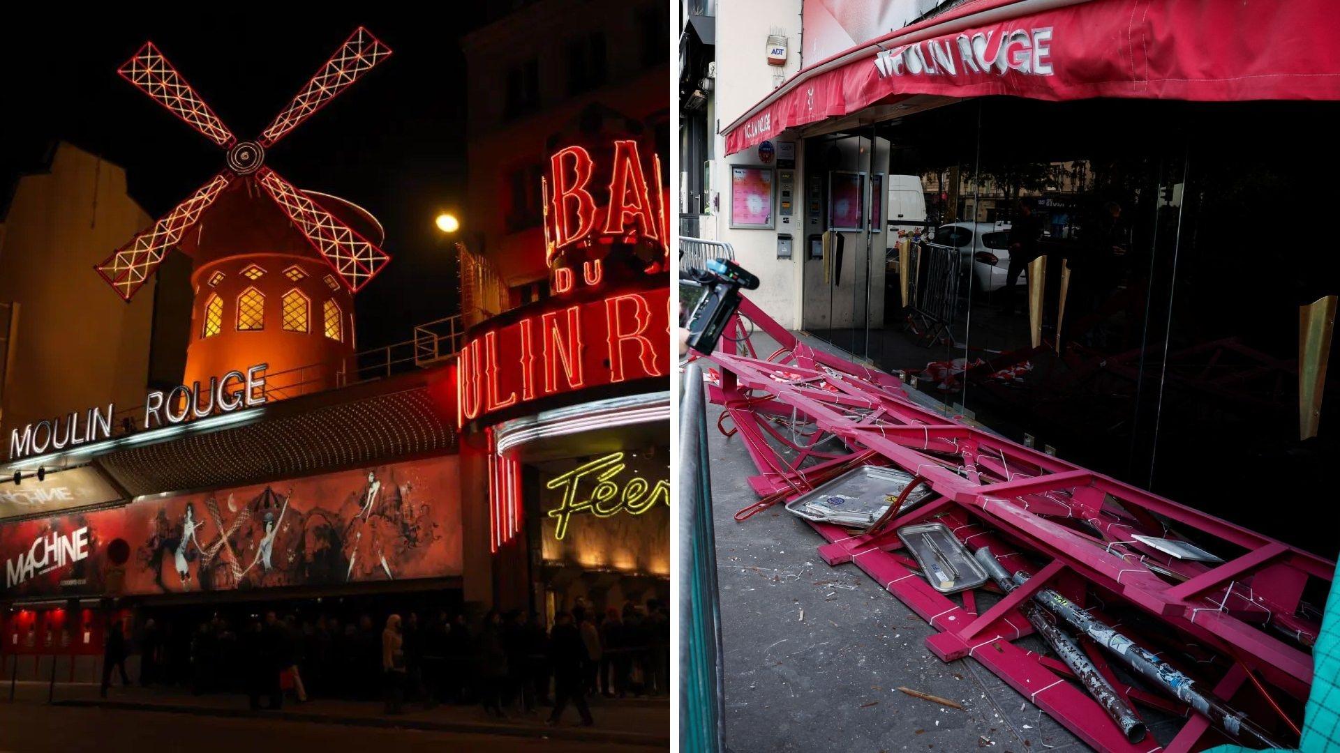 Galería | Se Desploman las Aspas del Emblemático Cabaret Moulin Rouge de París
