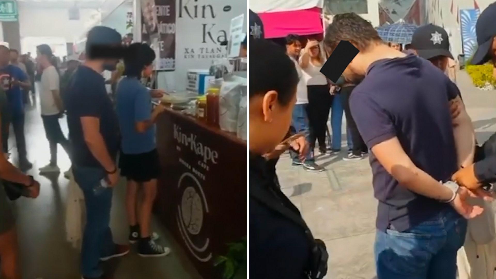 Hombre Grabó Bajo la Falda de una Mujer en la Feria de Puebla