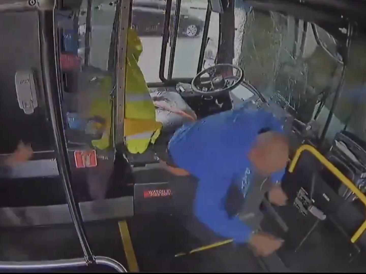 Video: Pasajero Agrede a Chofer de Autobús y Provoca Aparatoso Choque 