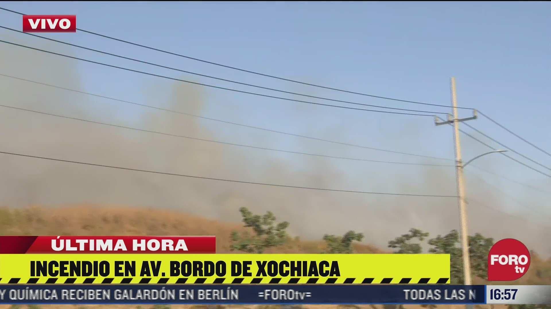 Se registra incendio en el bordo de Xochiaca