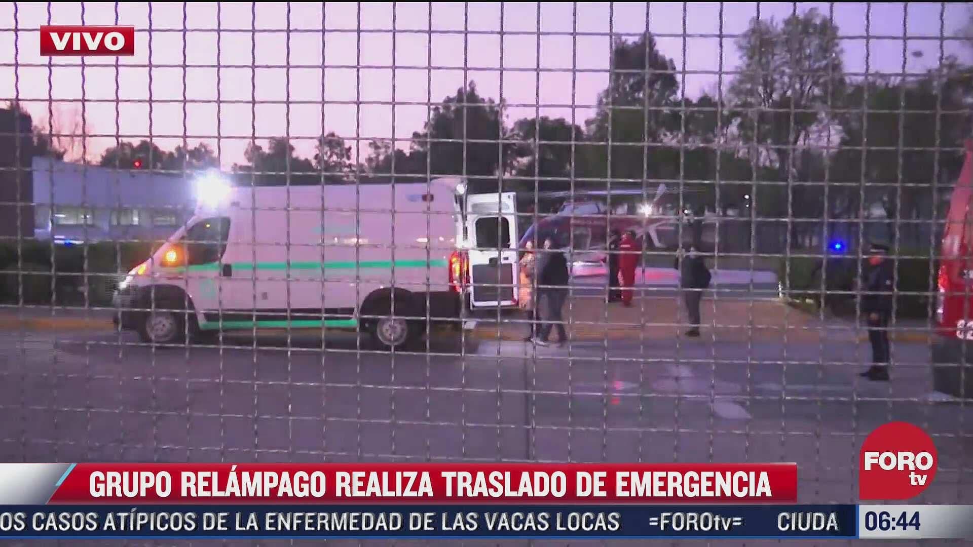 Grupo Relámpago realiza traslado de corazón hacia Hospital La Raza