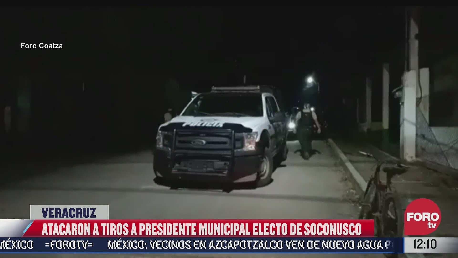 Sujetos intentan asesinar al alcalde electo de Soconusco, Veracruz