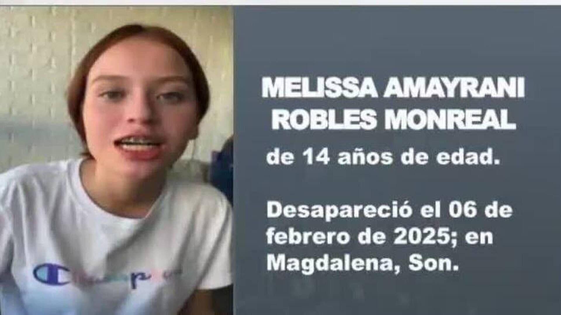 Activan Alerta Amber por Melissa Amayrani Desaparecida en Magdalena de Kino