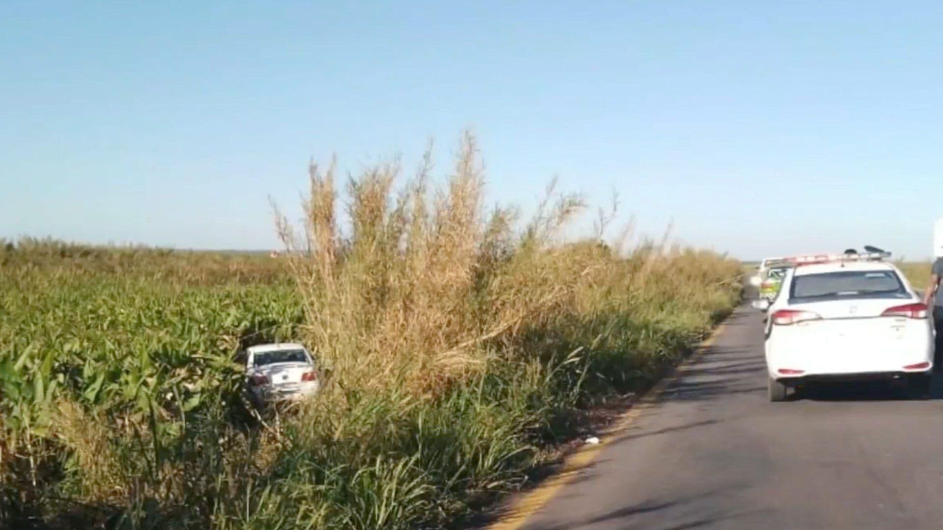 Hombre Muere Tras Salirse de la Carretera en Las Matas al Sur de Veracruz