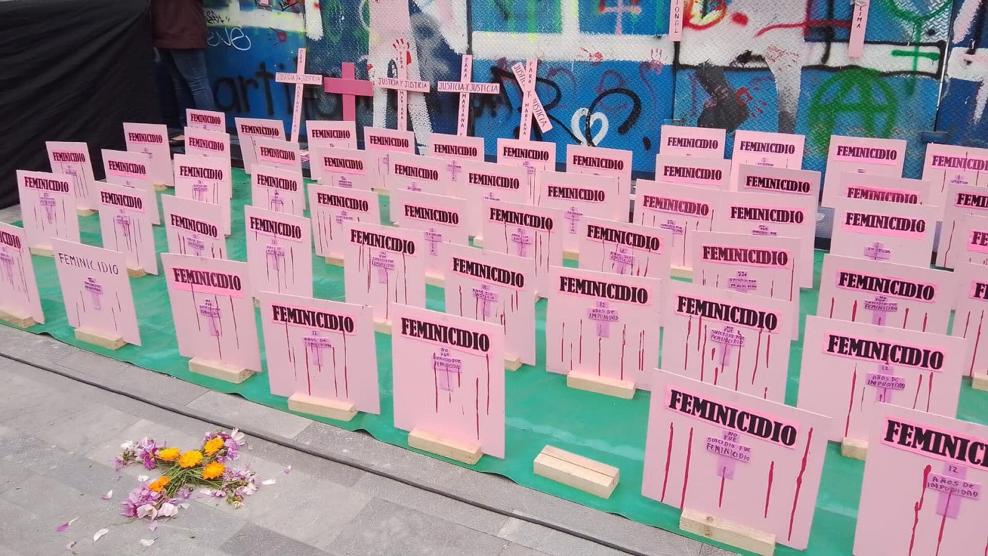Manifestantes protestan por muerte de Mariana Lima