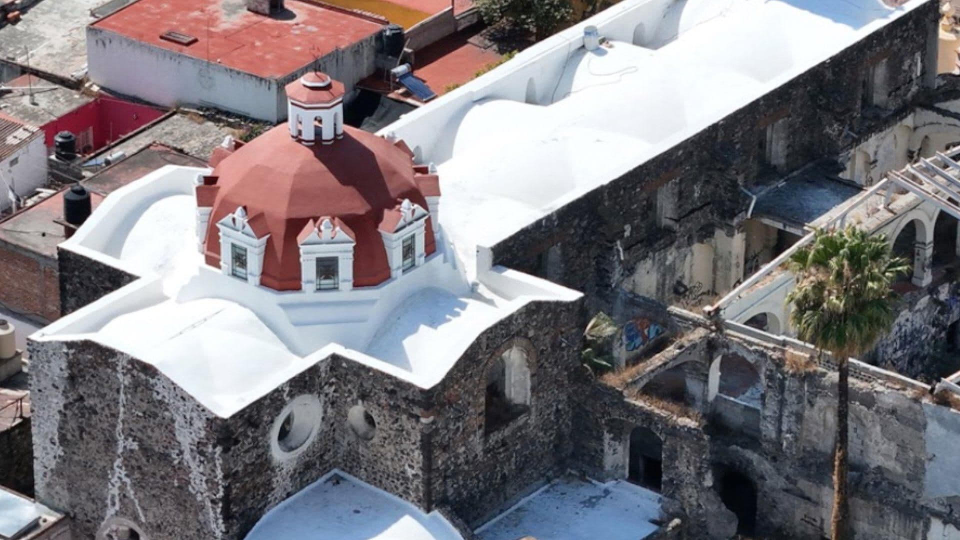 Así Luce la Renovada Cúpula del Templo de La Merced en Atlixco
