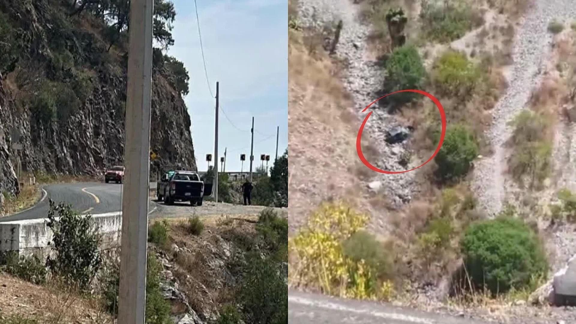 Familia Baja a Tomarse una Foto y su Auto Cae a un Barranco en Pinal de Amoles
