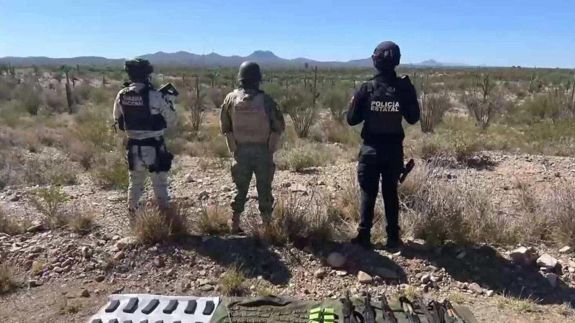 Aseguran Armas y Material Bélico en Ejido La Sangre en Tubutama