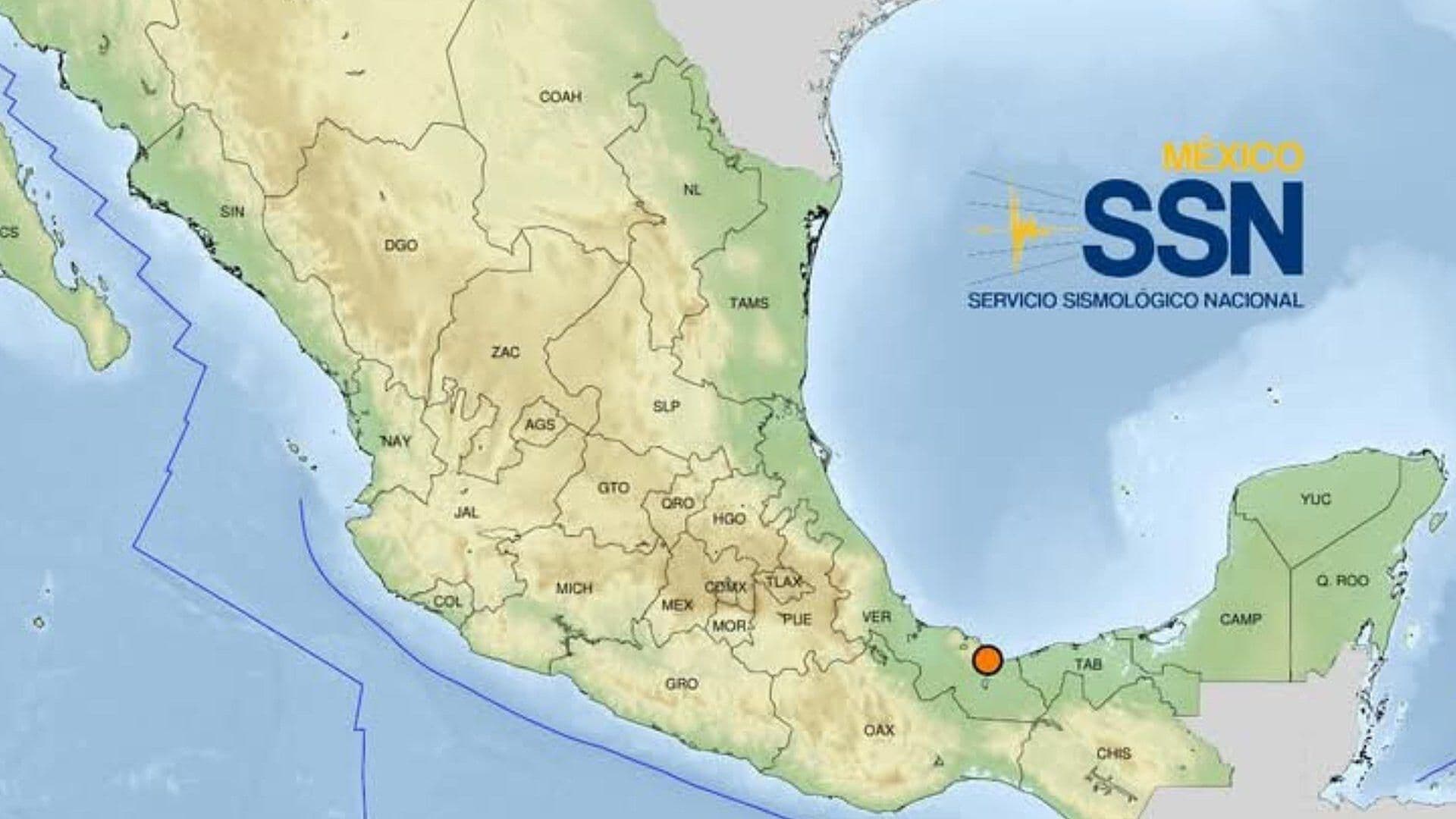 Se Registra Sismo de Magnitud 4.1 en Oteapan, Veracruz