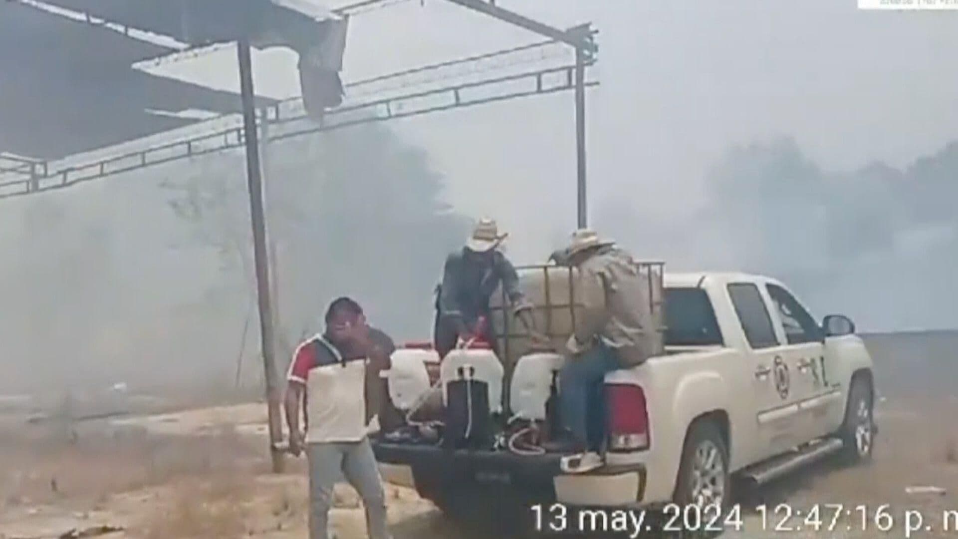 Incendio Movilizó a las Fuerzas de Tarea de Dos Municipios en San Juan Evangelista