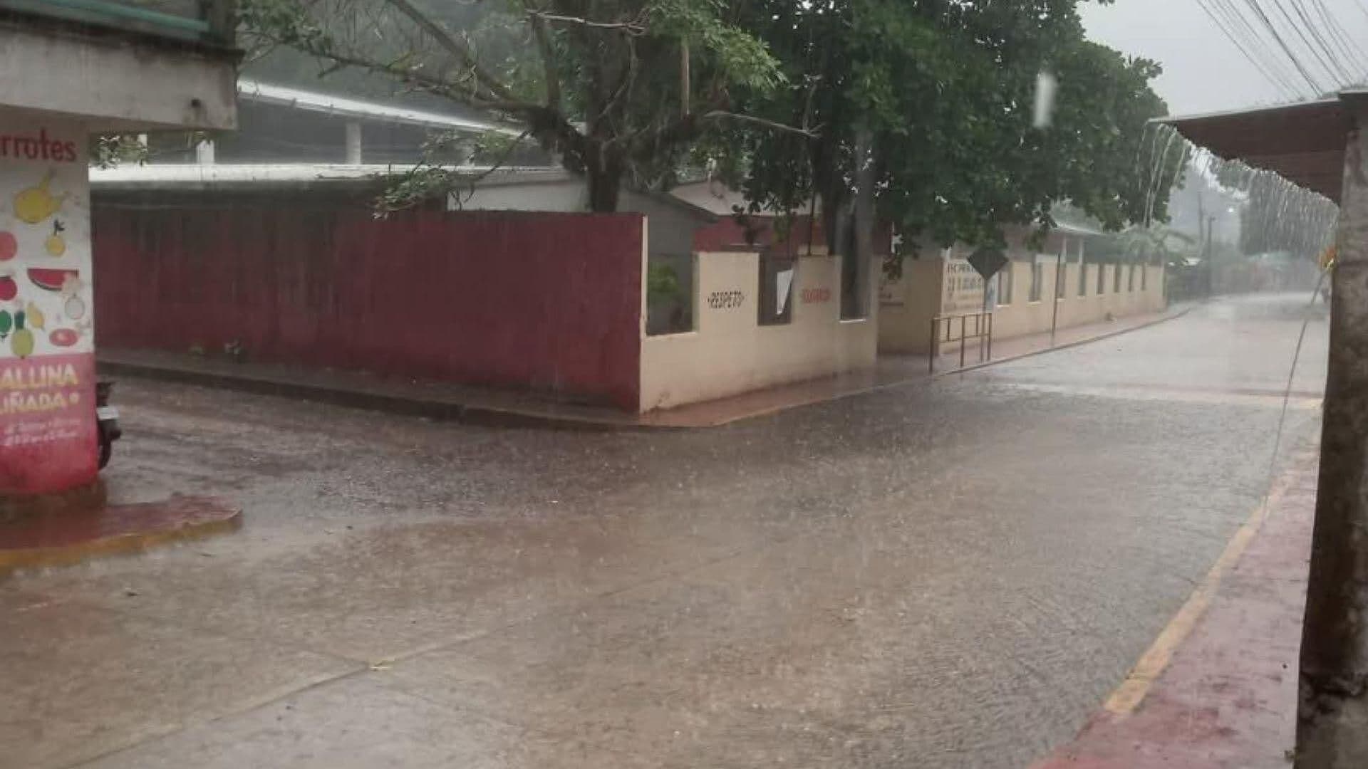 Lluvia Intensa Reduce Visibilidad y Provoca Caída de Ramas en Carretera Cárdenas–Villahermosa