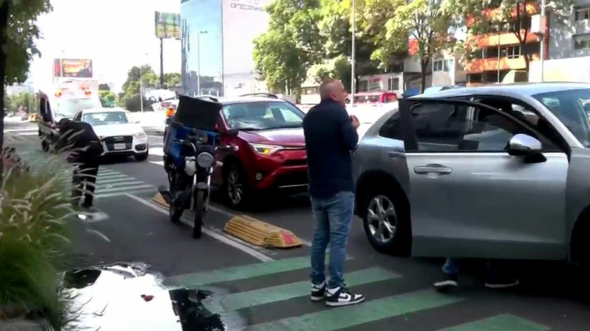 Se Registra Choque Múltiple en Av. Río Mixcoac, en la alcaldía Benito Juárez