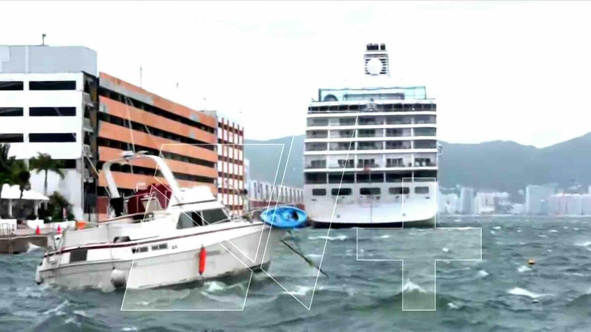 Oleaje Fuerte por Tormenta Tropical Dalila Impacta el Puerto de Acapulco