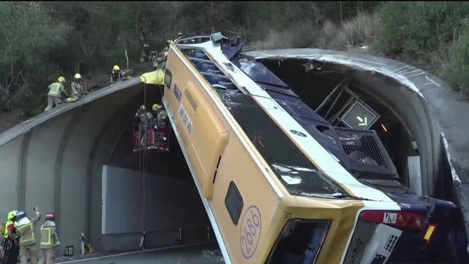 Accidente de Autobús deja 47 Lesionados en Cataluña, España