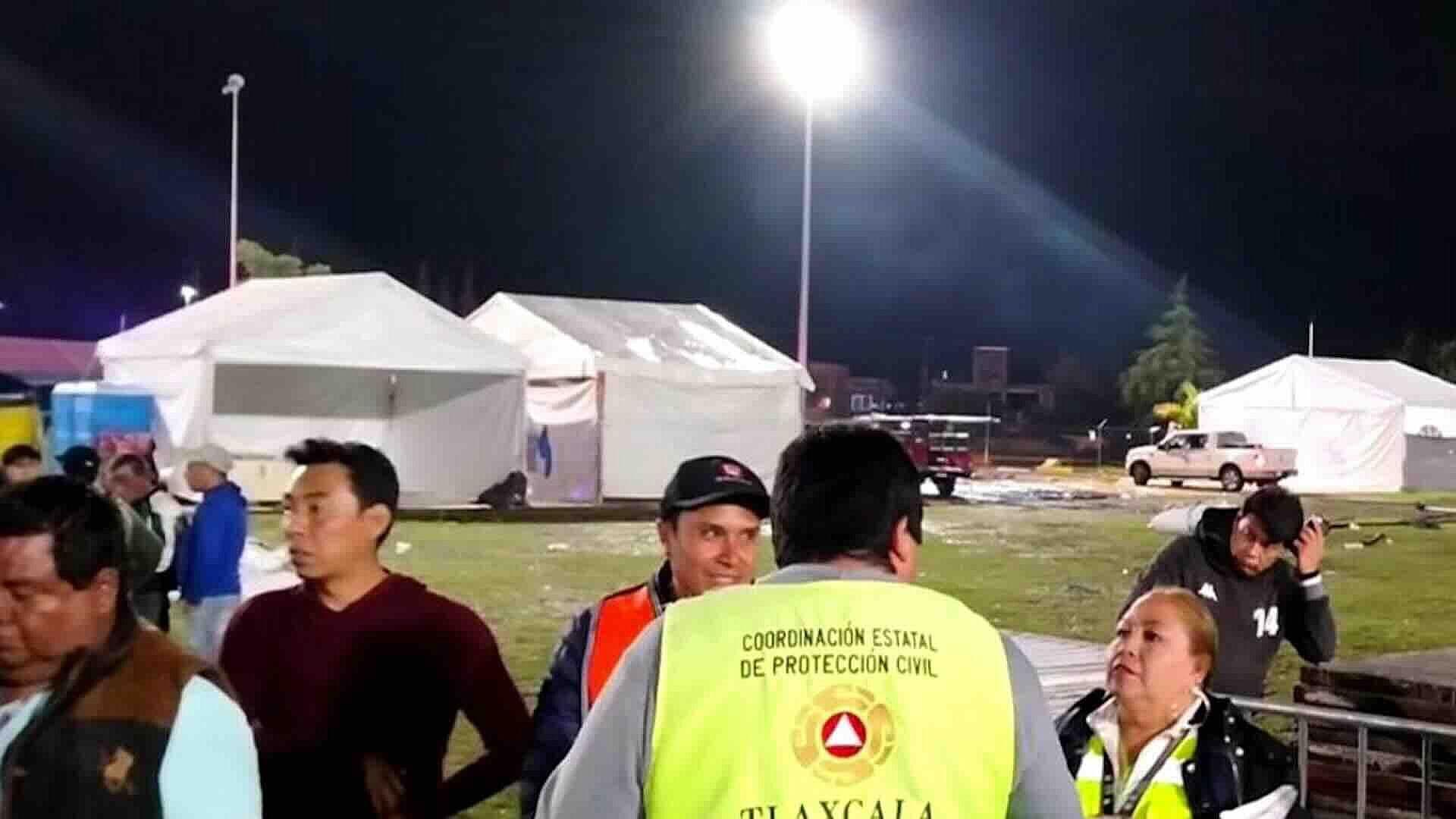 Colapsa Enlonado en Recinto Ferial de San Pablo del Monte, Tlaxcala; Reportan Lesiones